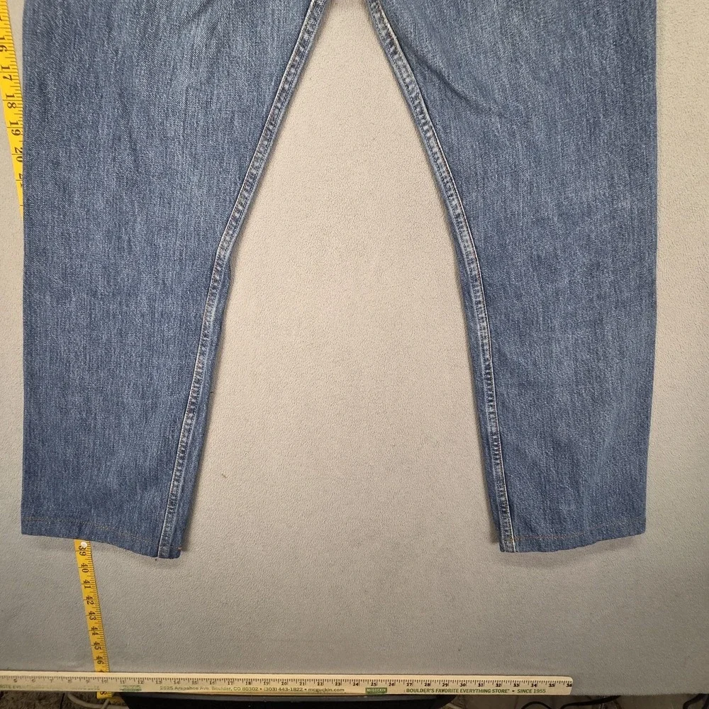 VTG Levis‎ 501 Jeans Mens Straight USA 90s Faint Stains Altered Hem Fits 30x28